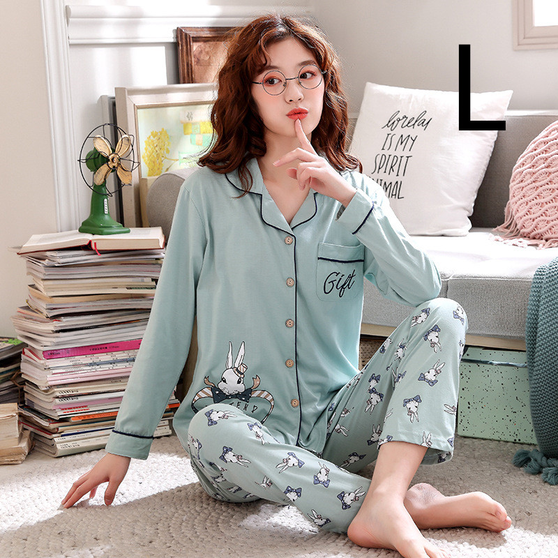 Title 13, Ladies Cotton Pajamas Cute Long-sleeved Summer ...