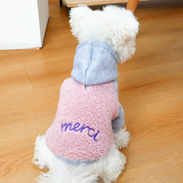 Warm Hoodie Sweet Pet Clothing Grey - Shop at LoveMi