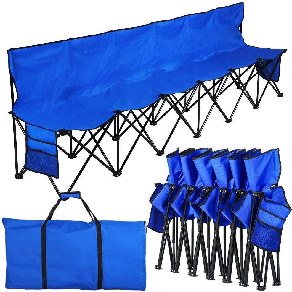Outdoor Leisure Folding Beach Chair (Blue-245x40x40cm)