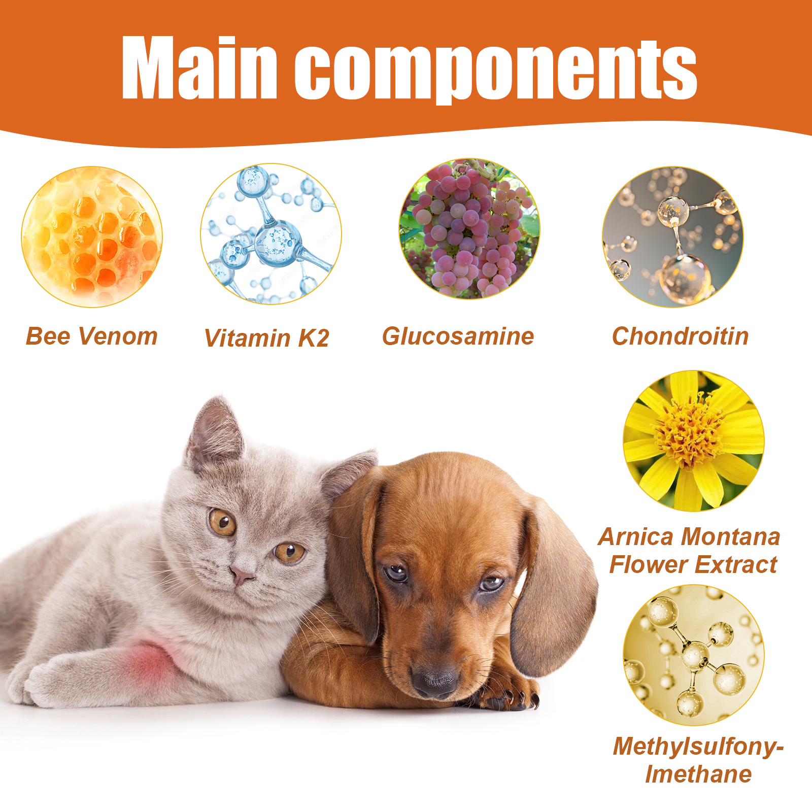 Pet Bee Joint Oil For Dogs & Cats, Joint Support Supplement Oil Relief Joint Discomfort, Improve Mobility & Repair Joint Tissue, 30ml — foto 8