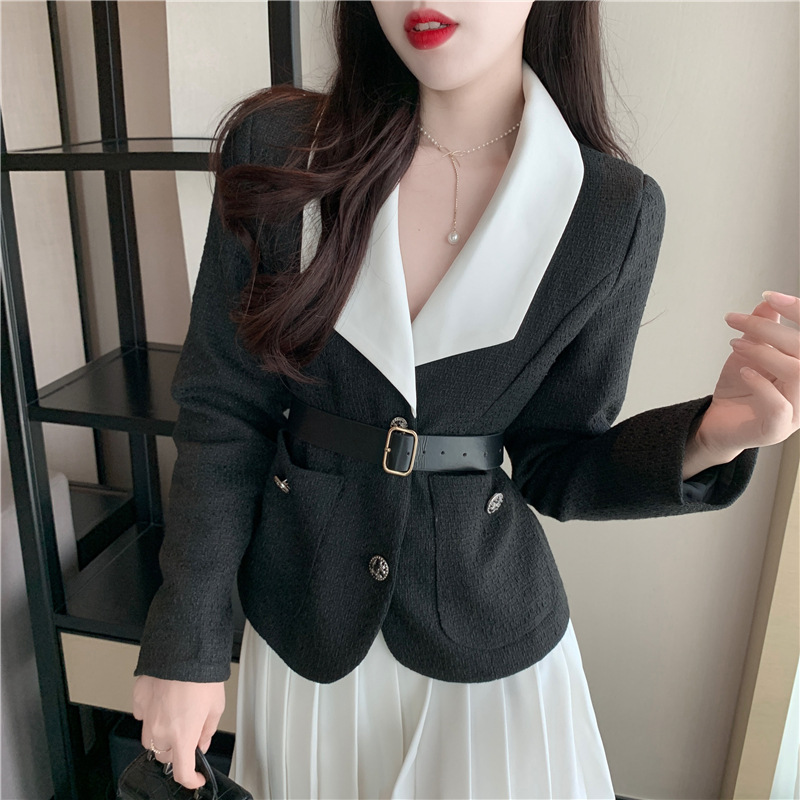 High waisted pleated skirt jacket hotsell