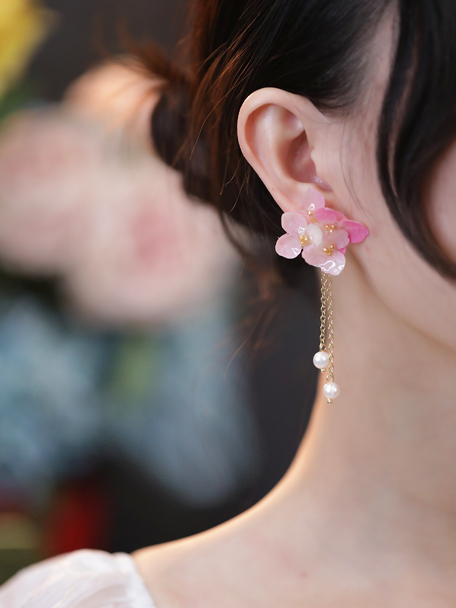 Title 4, Preserved Flower Earrings Women Show Face Small...