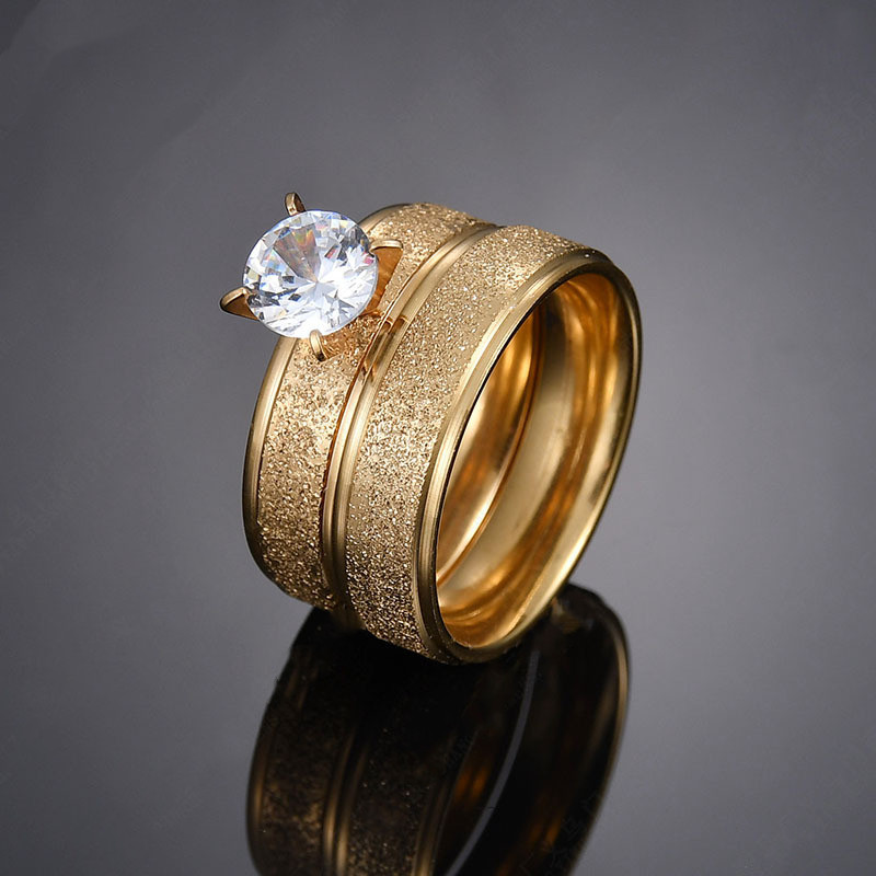 Stainless Steel Ring Korean Frosted Couple Ring For Men And Women