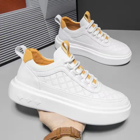 British Style Thick Soled Hollowed Out Breathable Casual Board