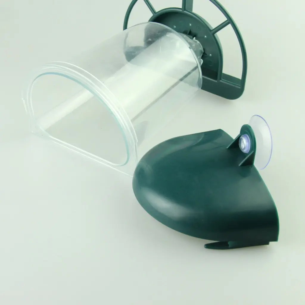 Transparent Plastic Suspension Type Automatic Bird Feeder