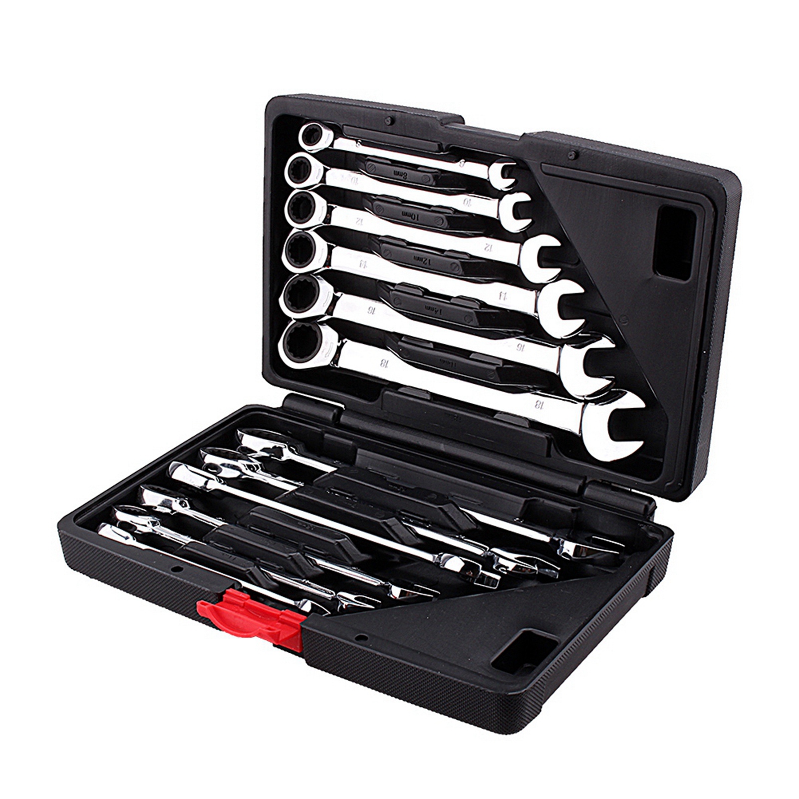 12pcs Fixed Spanners Ratchet Wrench Kit 8-19mm High-Torque Hand Tool Set — image 9
