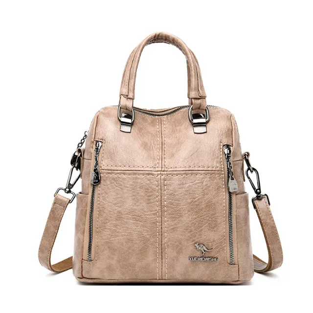 Backpack Women's Large Capacity School Bag Single Shoulder Khaki - Shop at LoveMi
