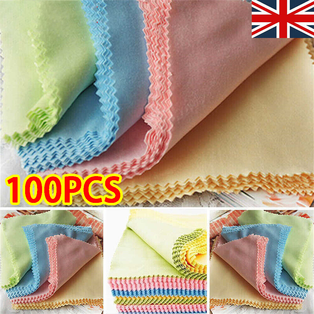 Microfibre Cleaning Cloths For Glasses Lens Camera Phone Screen Tablet UK
