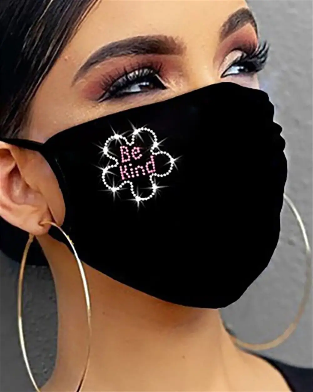 Riding Mask Cotton Dustproof Black Fashion Flashing