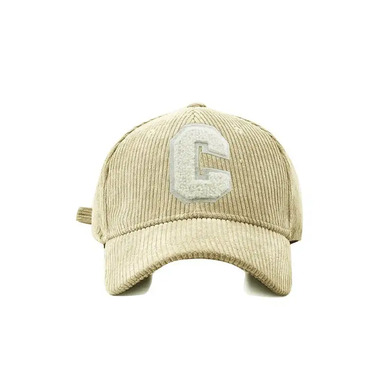 Corduroy Sport C Letter Duck Tongue Hat