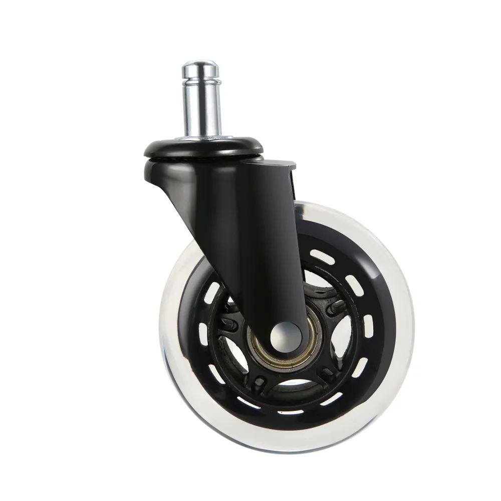 VEVOR Office Chair Wheels, Set Of 5, 3 Inch Caster Wheels Replacement For Hardwood Floors And Carpet, Heavy Duty Computer Gaming Desk Casters With 130 Lbs Load Capacity, Universal Fit For Most Chairs