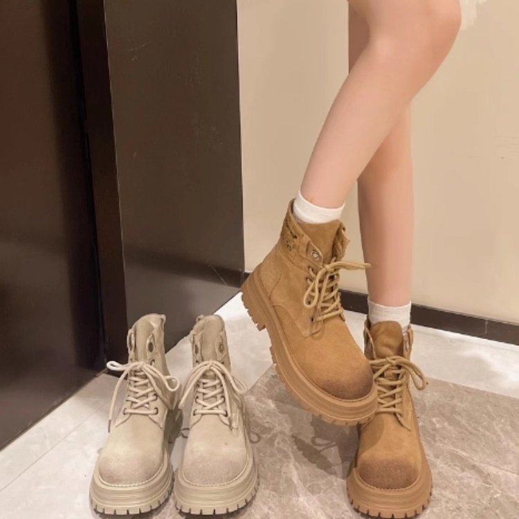 Thick Soled And Height Increasing Martin Boots, Women's Casual Short Boots, Breathable And Versatile Martin Boots