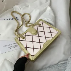 Women's Fashion Chain Single Shoulder Crossbody Bag - Yellow - View 1