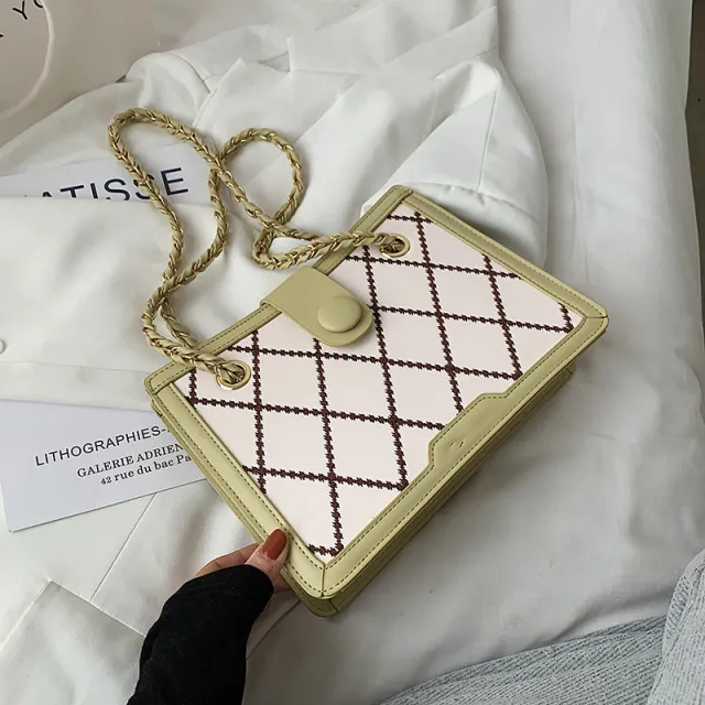 Women's Fashion Chain Single Shoulder Crossbody Bag Yellow - Shop at LoveMi