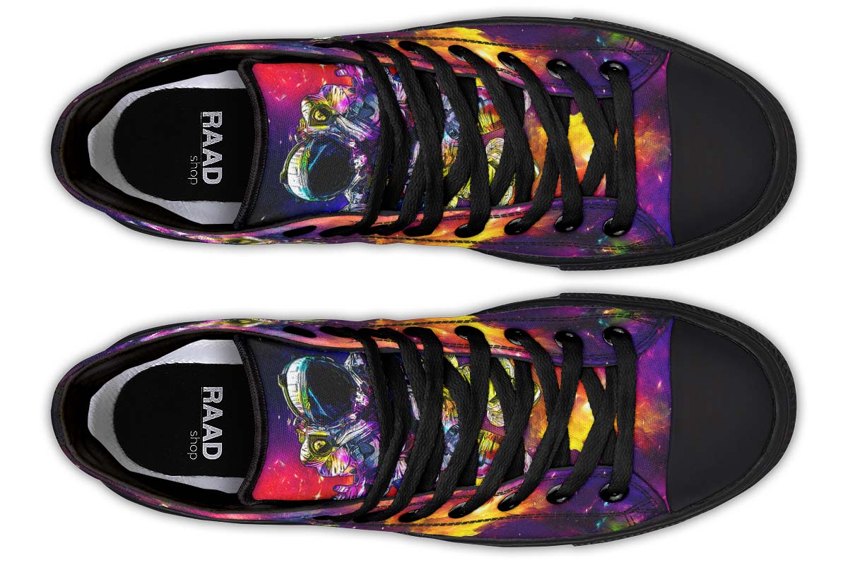 Men's And Women's Fashion Color Printing High-top Canvas Shoes