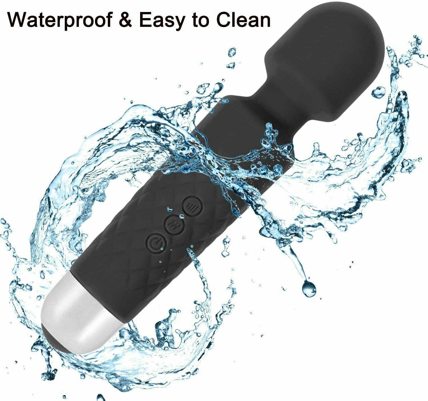 20 Speed Handheld Massager Wand Vibrating Massage Magic Full Body Therapy Motor