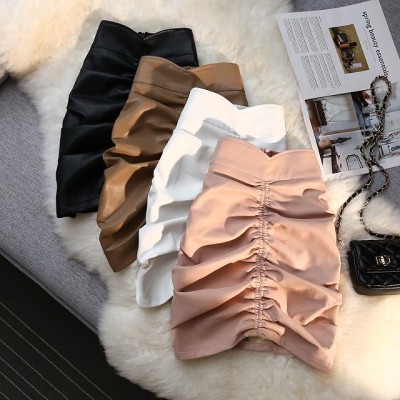 High Waisted Thin All Match Bag Hip Short Skirt