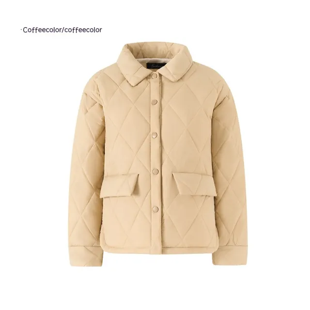 Workwear Cotton padded Jacket Winter Cotton padded Clothes Short Coffee - Shop at LoveMi