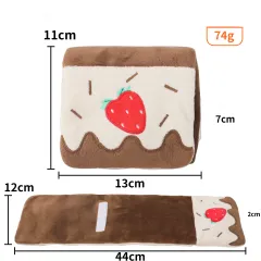 Pet Foraging Snuffle Mat Dog Plush Sound Interactive Slow Feeder Sniffing Toys Easy Clean Hide Food Molar Puzzle Toys - Brown - View 1