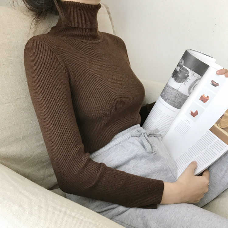 Solid Color Knitwear Outing Breastfeeding Bottoming Shirt