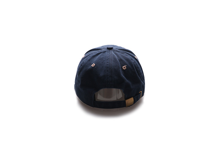 Title 6, Distressed stitching solid color curved brim cap