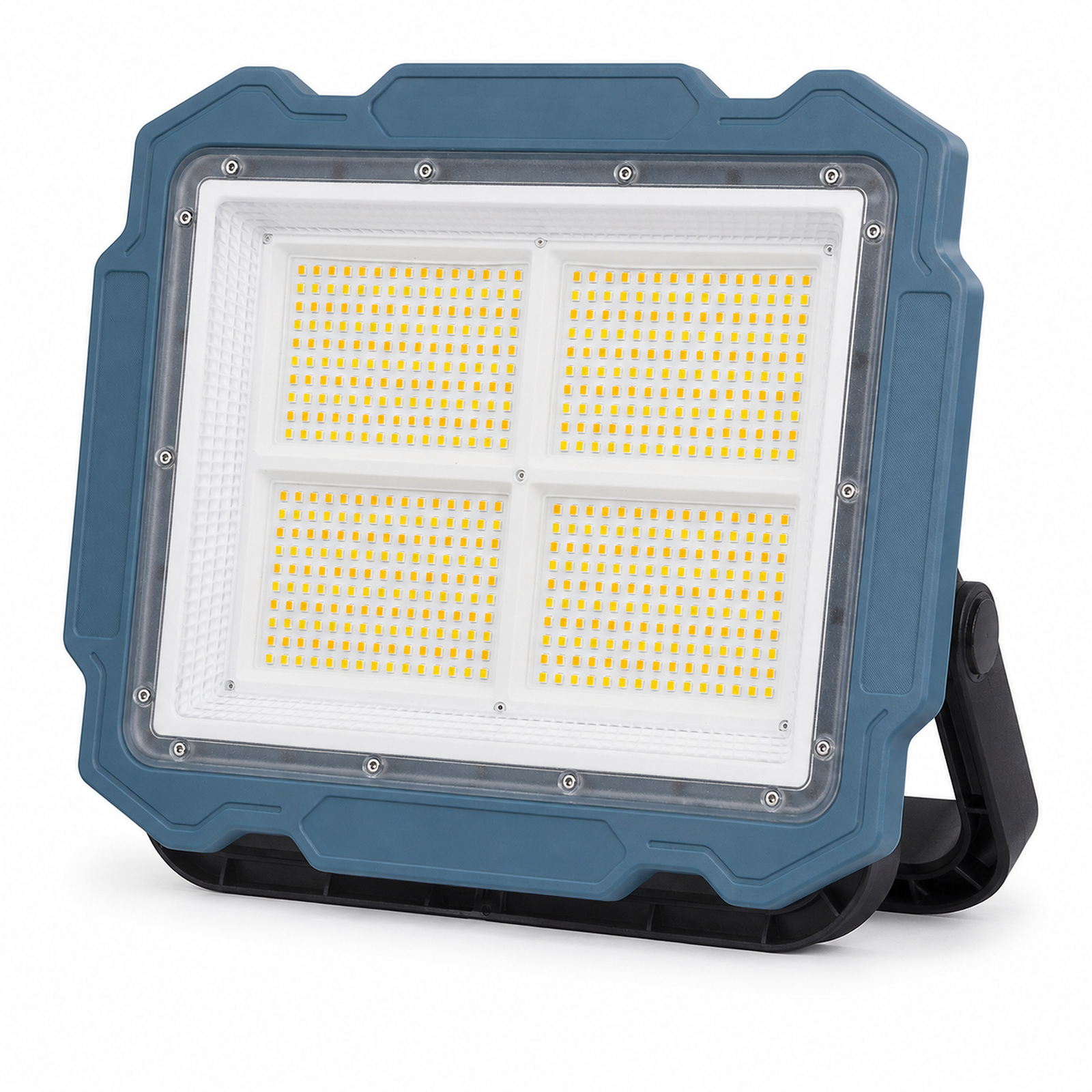 Solar Powered Rechargeable Battery Display Power Bank Function LED Work Light W8149 3 Blue 4790LM