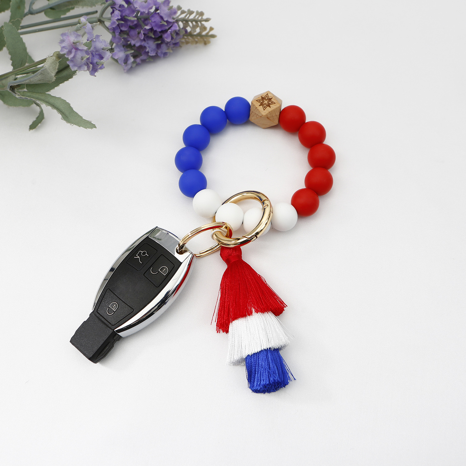 Fashion Silicone Bead Wrist Keychain - Image 7