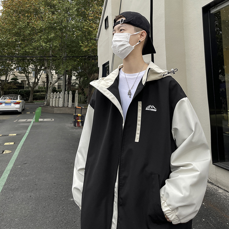 Men's Fashion Color-blocking Jacket