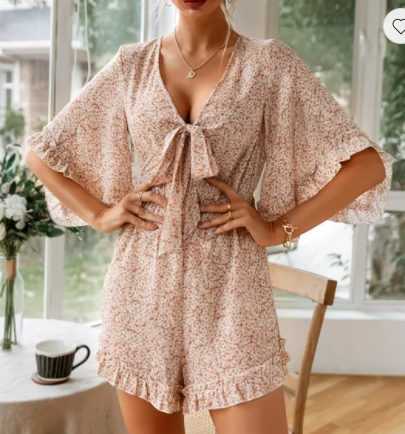 Floral Wide-Leg Jumpsuit, picture 3 of 5