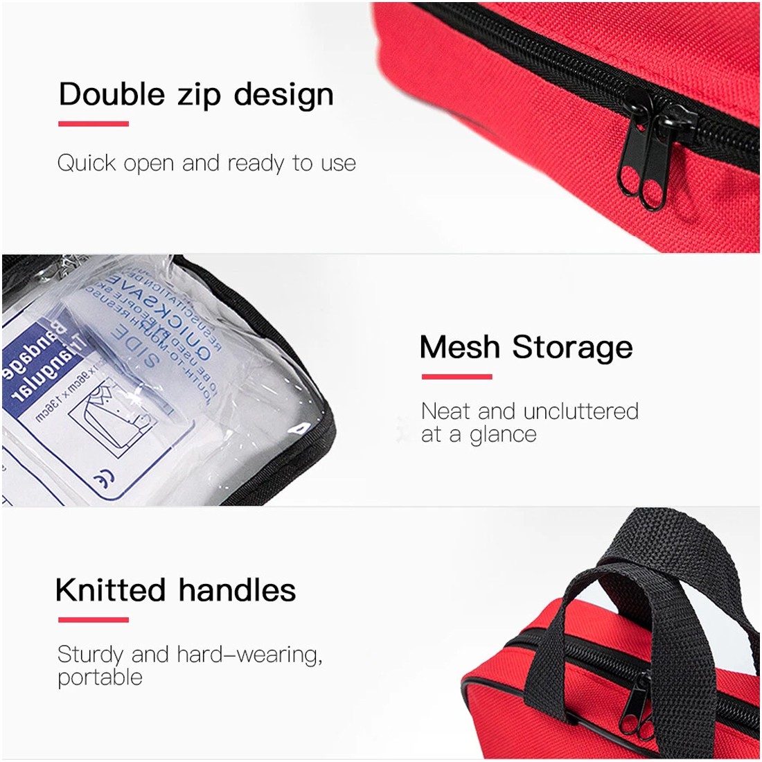 391 PIECE FIRST AID KIT BAG MEDICAL EMERGENCY TRAVEL HOME CAR WORKPLACE UK — image 10