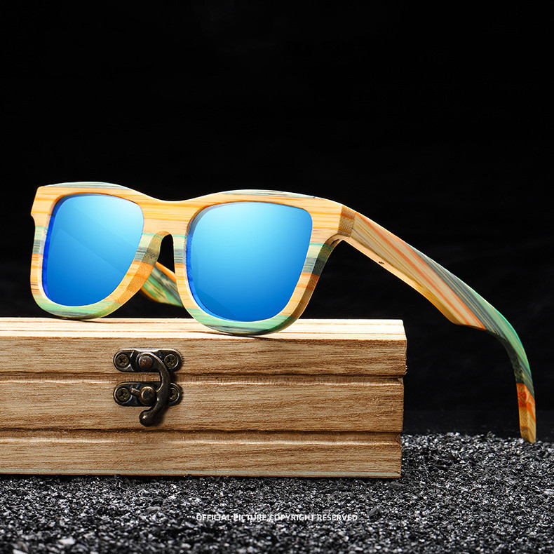 Wooden Fashion Glasses Wooden Polarized Bamboo Sunglasses