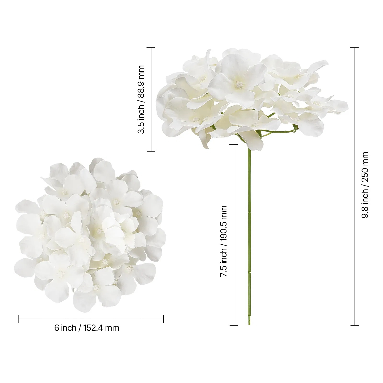 Artificial Flowers, 65 Pcs Real Looking White Silk Fake Hydrangea Bulk, White Faux Bridal Shower With Stems For DIY Wedding Bouquets, Home Centerpieces Arrangements, Party Tables Decorations image 10