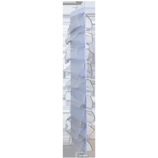 Washed Oxford Cloth Double Sided Mesh Hanging Bag Grey - Shop at LoveMi