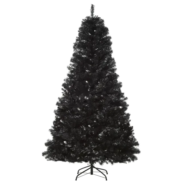 7ft Artificial Christmas Tree Holiday Home Indoor Decoration With Automatic Open, Black Black - Shop at LoveMi