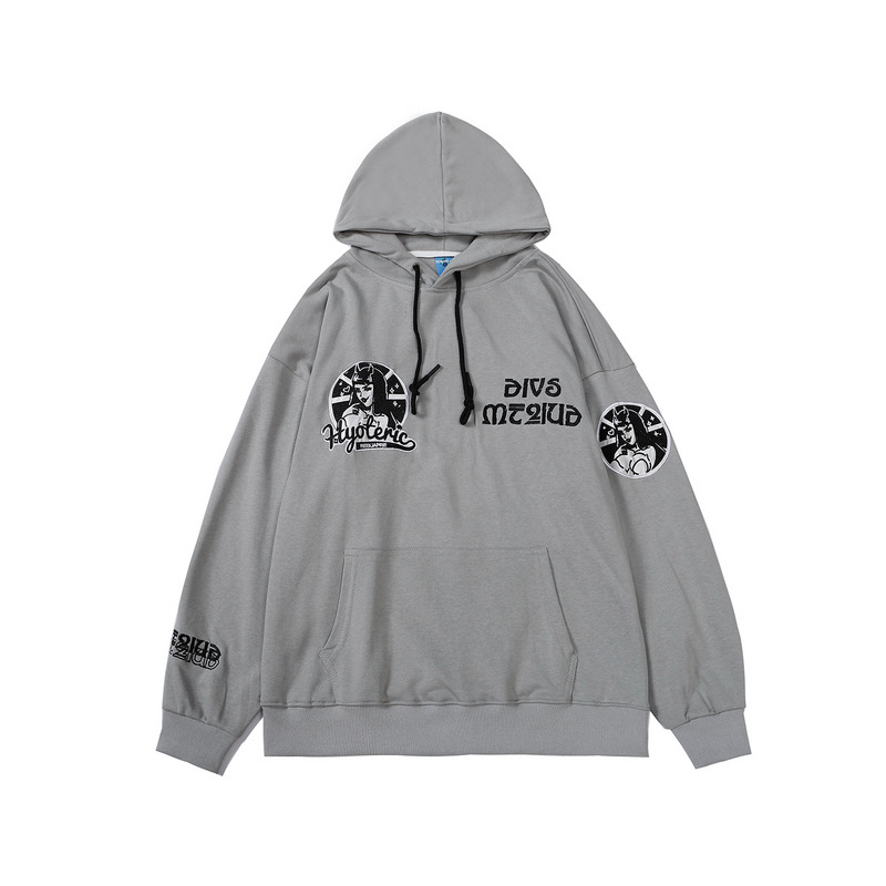 National Tide Embroidered Hoodie Loose Couple Wear