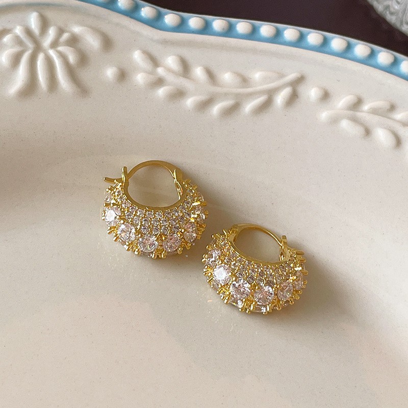 Victorian Style Earrings Women Vintage Geometric Rhinestone Pendant Antique High End