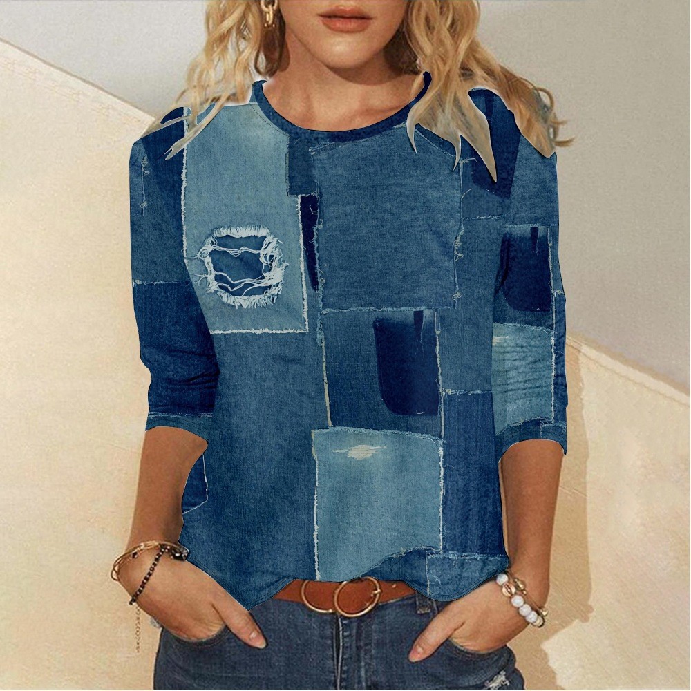 Women's Christmas Element Printed Casual Long Sleeve T-Shirt