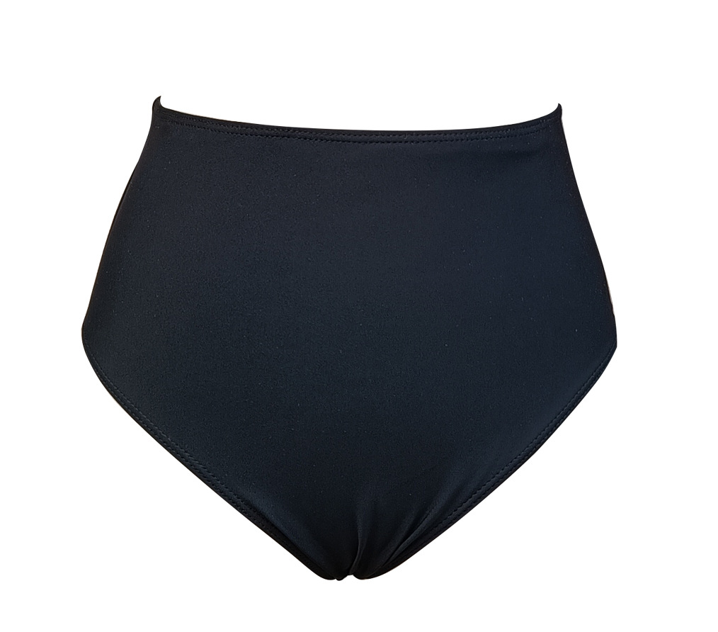 Title 7, Black Triangle High Waist Bikini Bottoms