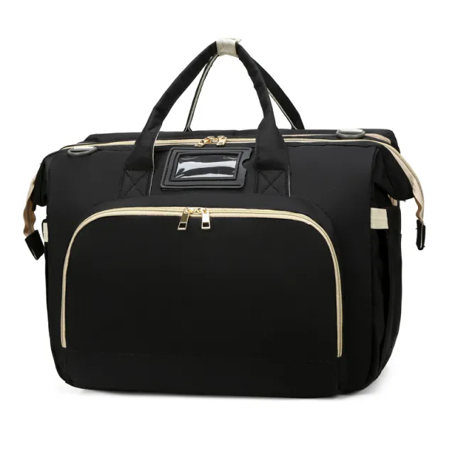 Mommy Bag Baby Going Out Foldable Large Capacity Black - Shop at LoveMi
