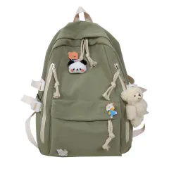 Cute Large Capacity Simple New Schoolbag Girl - Green - View 1