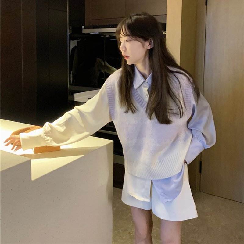 Sweet Design Sense Layered Versatile Loose Tank Top Sweater