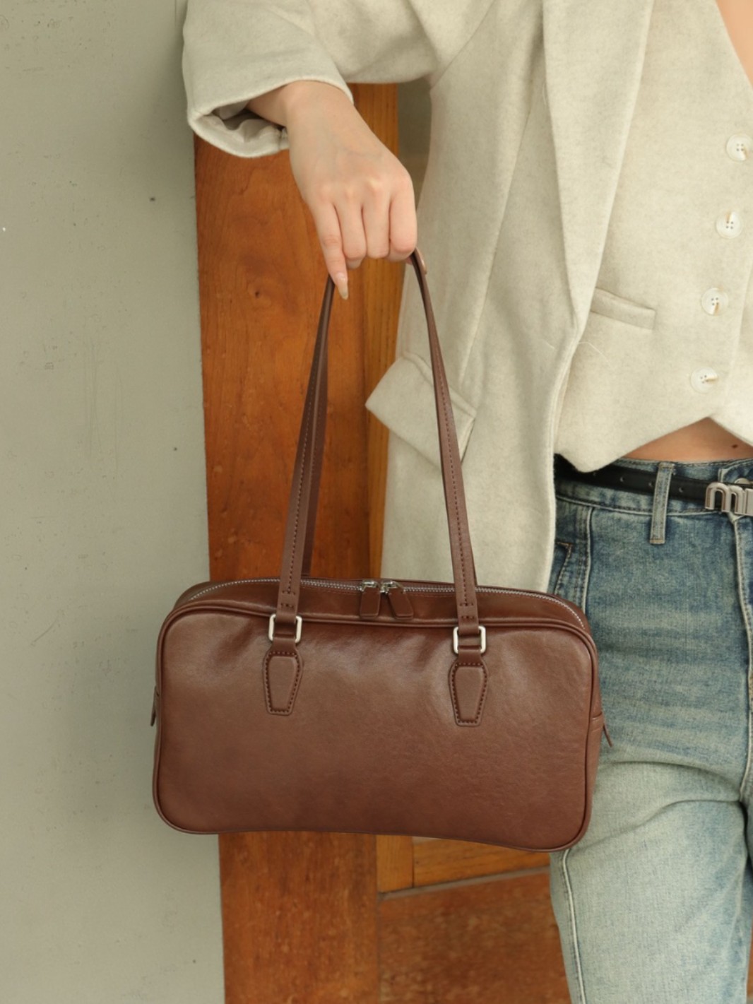 Couche de tête en peau de vache sac pour femme transfrontalier nouveau sac à – Image 2