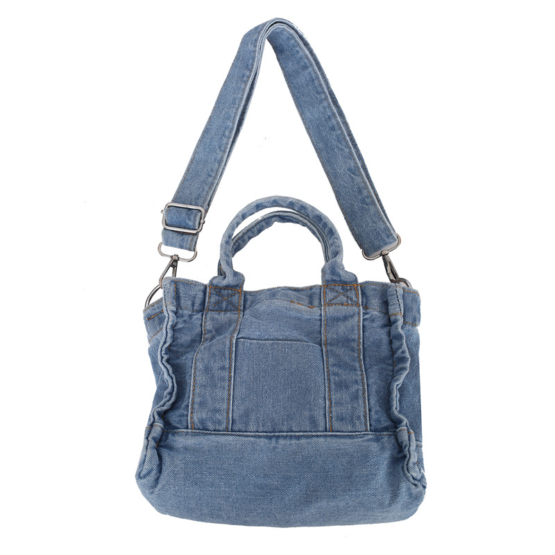 Title 1, Retro Einfache Gewaschene Denim-Tasche Koreanis...