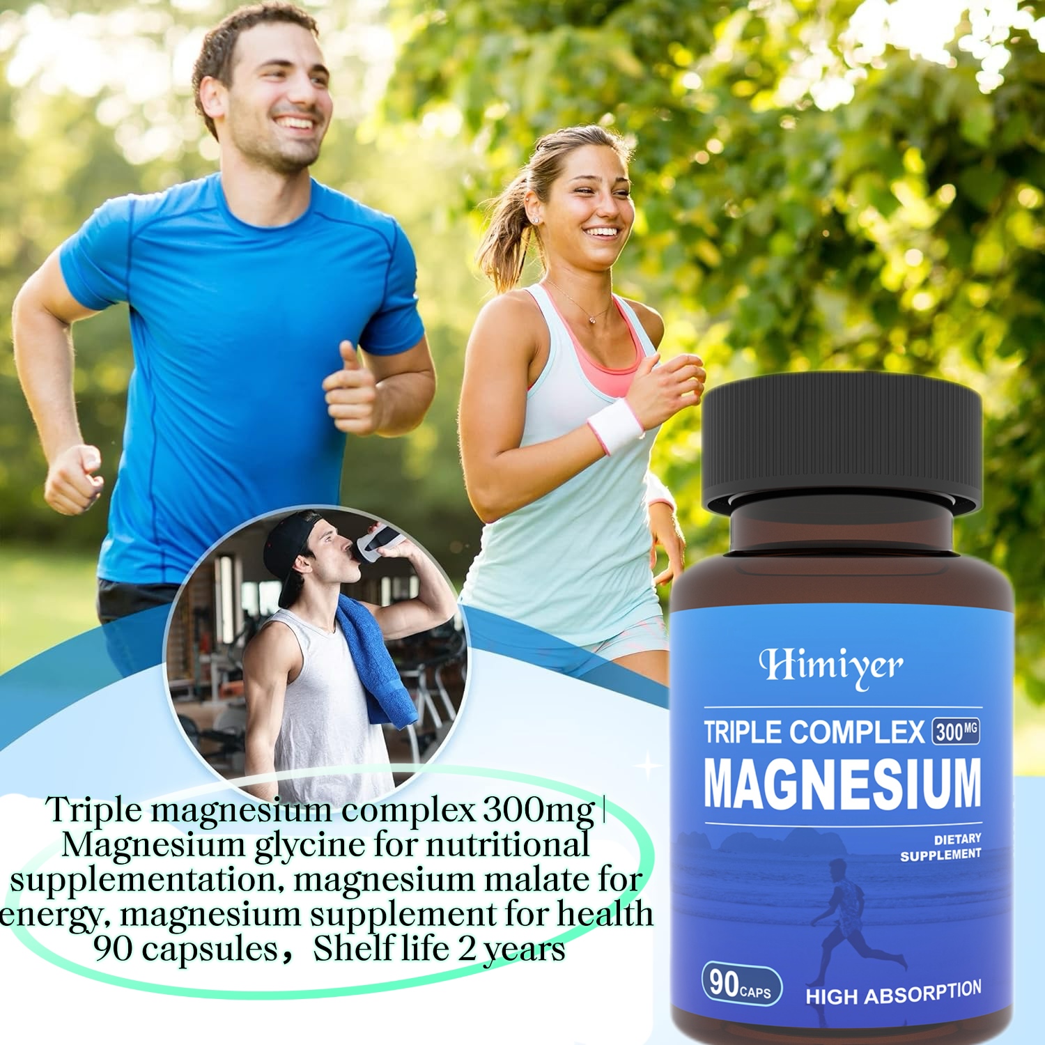 Muscle Energy Magnesium Complex, 90 Vegan Capsules. Maximum Absorption & Potent Magnesium Supplement: Triple Magnesium Complex features 300mg of three types of pure magnesium (Glycinate, Malate, Citrate). Each is chelate or highly absorbable for maximum b