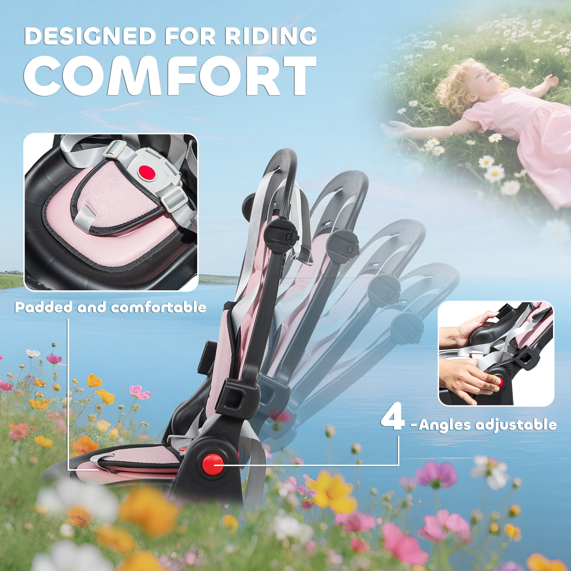6-in-1 Foldable Children's Tricycle With Adjustable Parental Handle — image 6