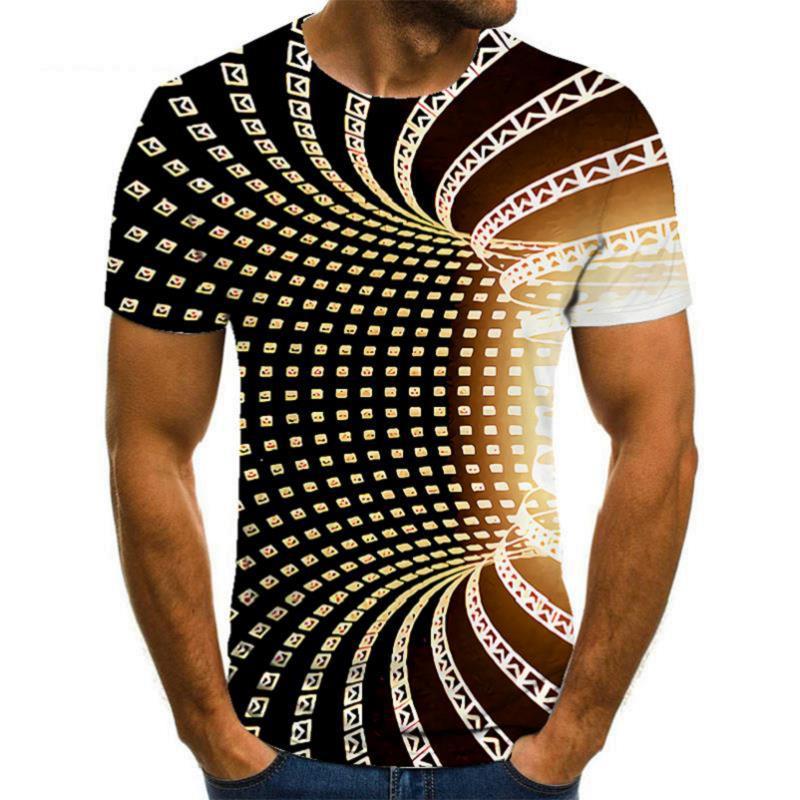 Title 32, Herren Casual 3D-Print Kurzarm-Tops, stilvolle ...