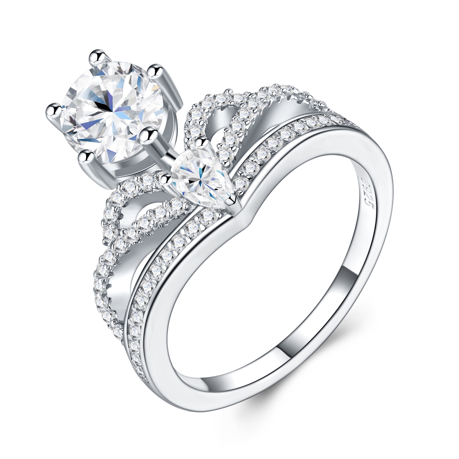 1-karaadine morganite hõbesõrmus naistele