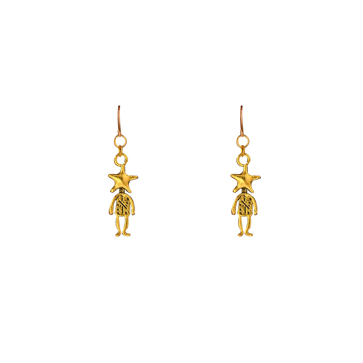 New Arrival European American Women Stud Earrings, Hot Selling On Temu, Niche Retro Geometric Star Element Design, Versatile Daily Fashion Ear Jewelry
