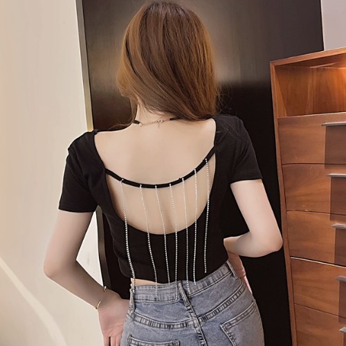 Summer New Design Tassel Trim Top