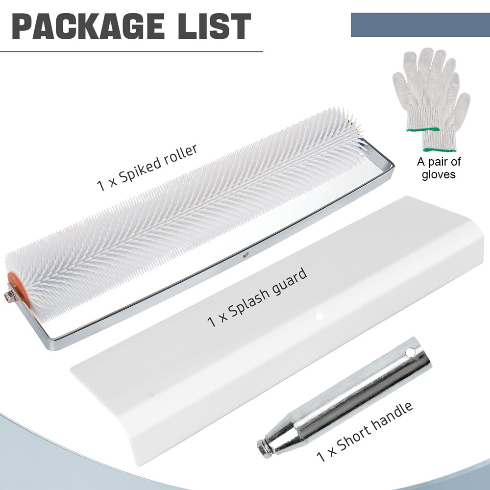 Spiked Roller Aeration 500x90mm Self Levelling Screed Flooring Tool 21mm Spikes 6